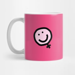 Minimal Feminist Female Smile Mug